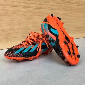 Adidas Kids' Black and Orange soccer shoes